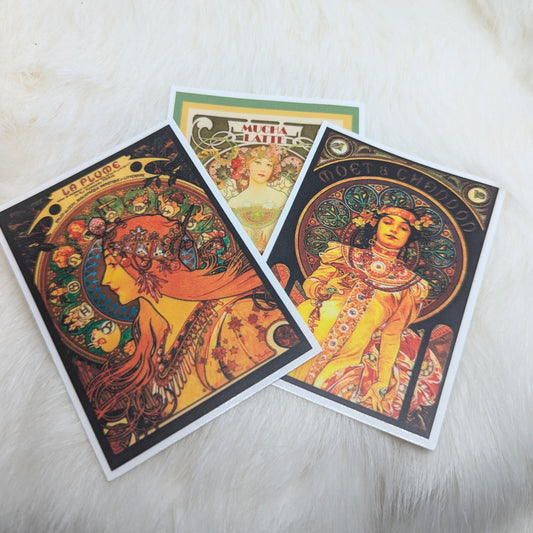 Mucha Sticker Pack of 3