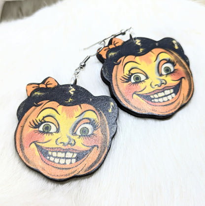 Smiley Pumpkin Earrings