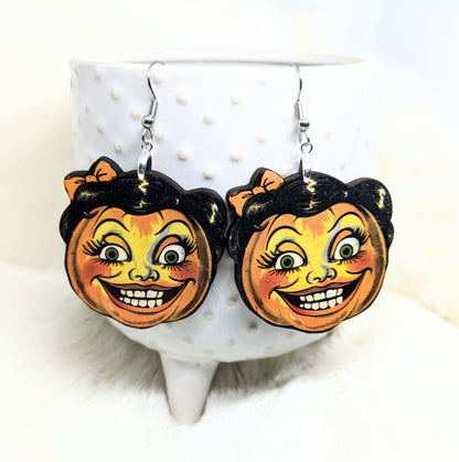 Smiley Pumpkin Earrings