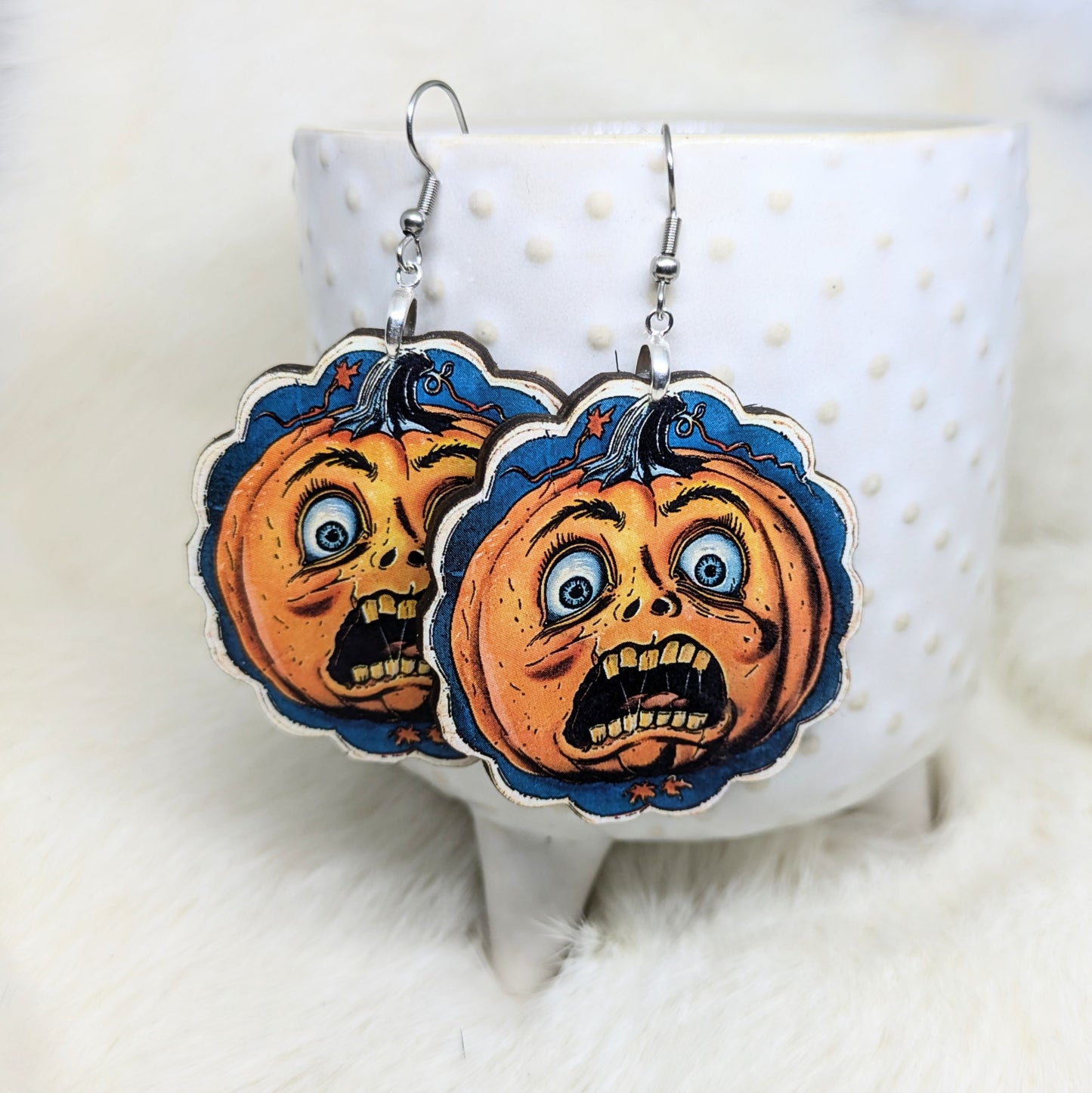 Scaredy Pumpkin Earrings