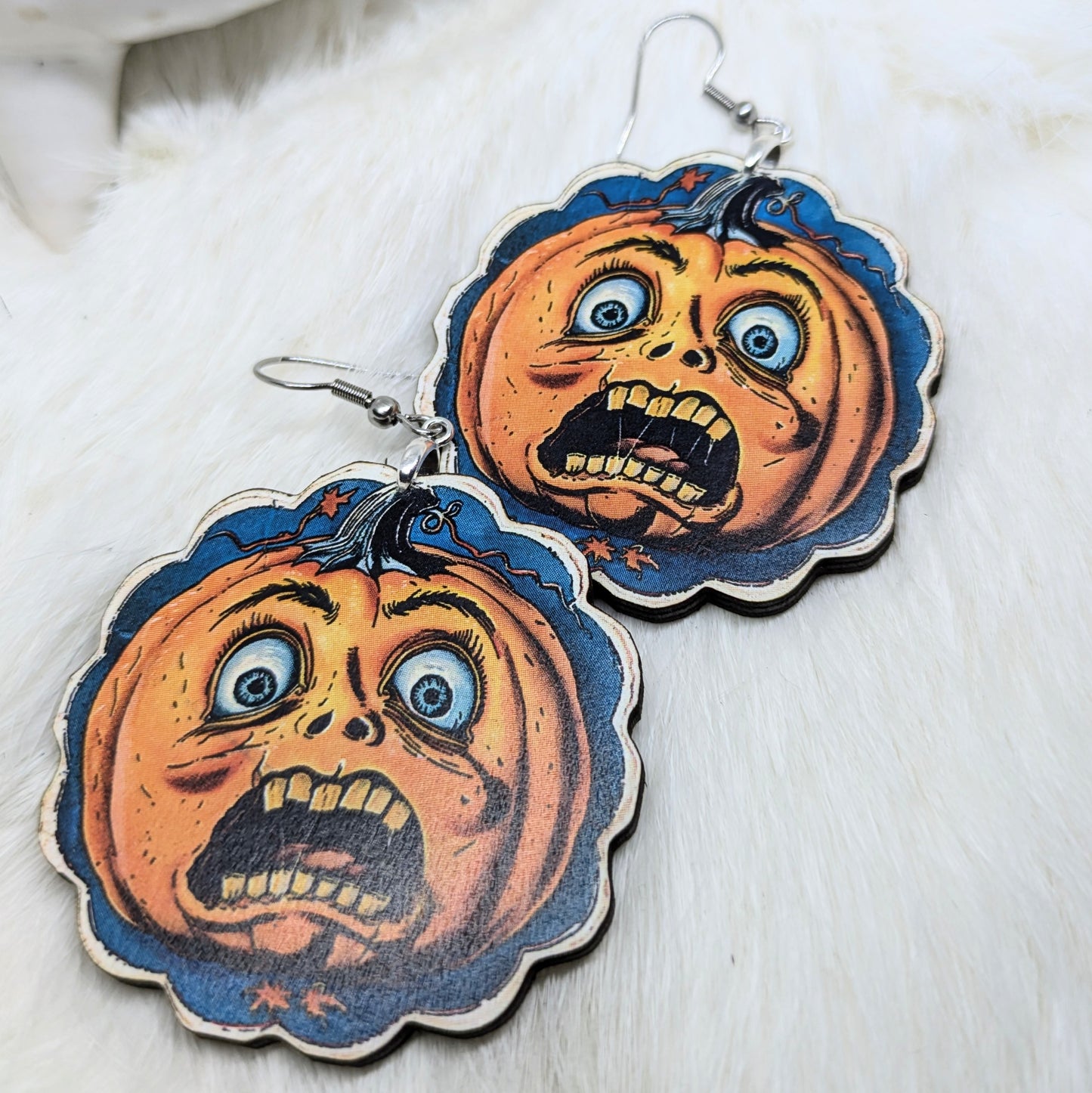 Scaredy Pumpkin Earrings