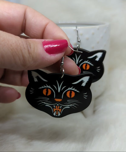 Classic Cat Earrings Double Sided