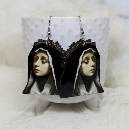 Nun Earrings Double Sided