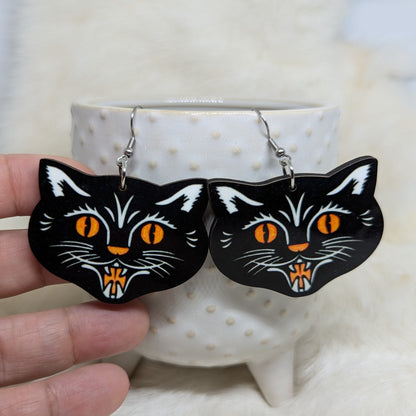 Classic Cat Earrings Double Sided