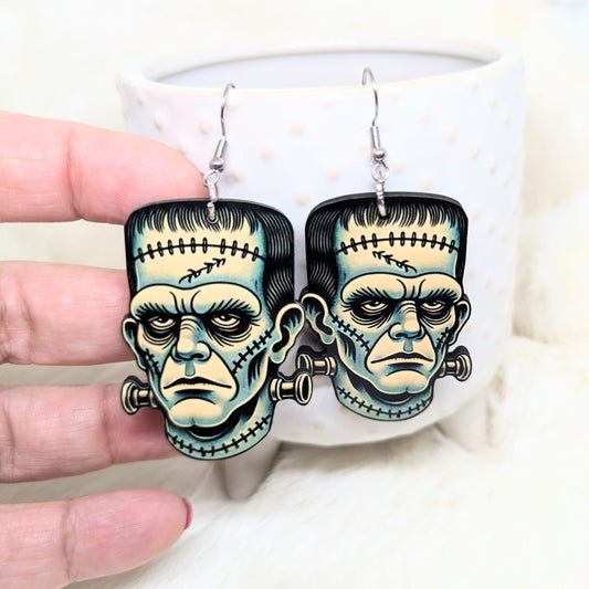 Frankenstein Earrings Double Sided